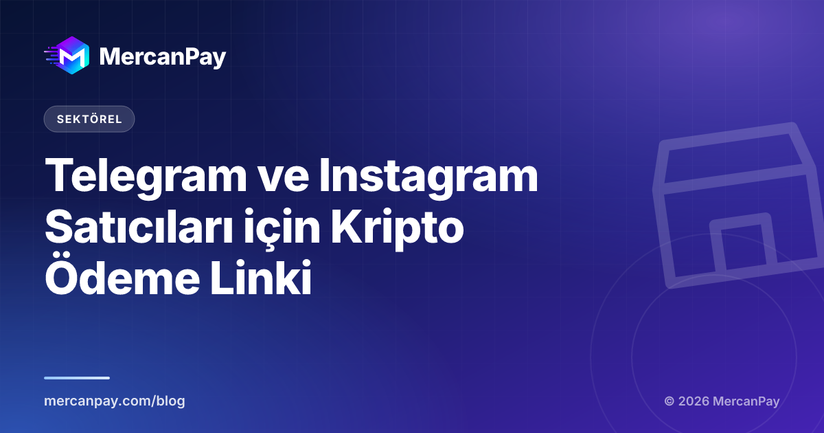 Telegram ve Instagram Satıcıları için Kripto Ödeme Linki